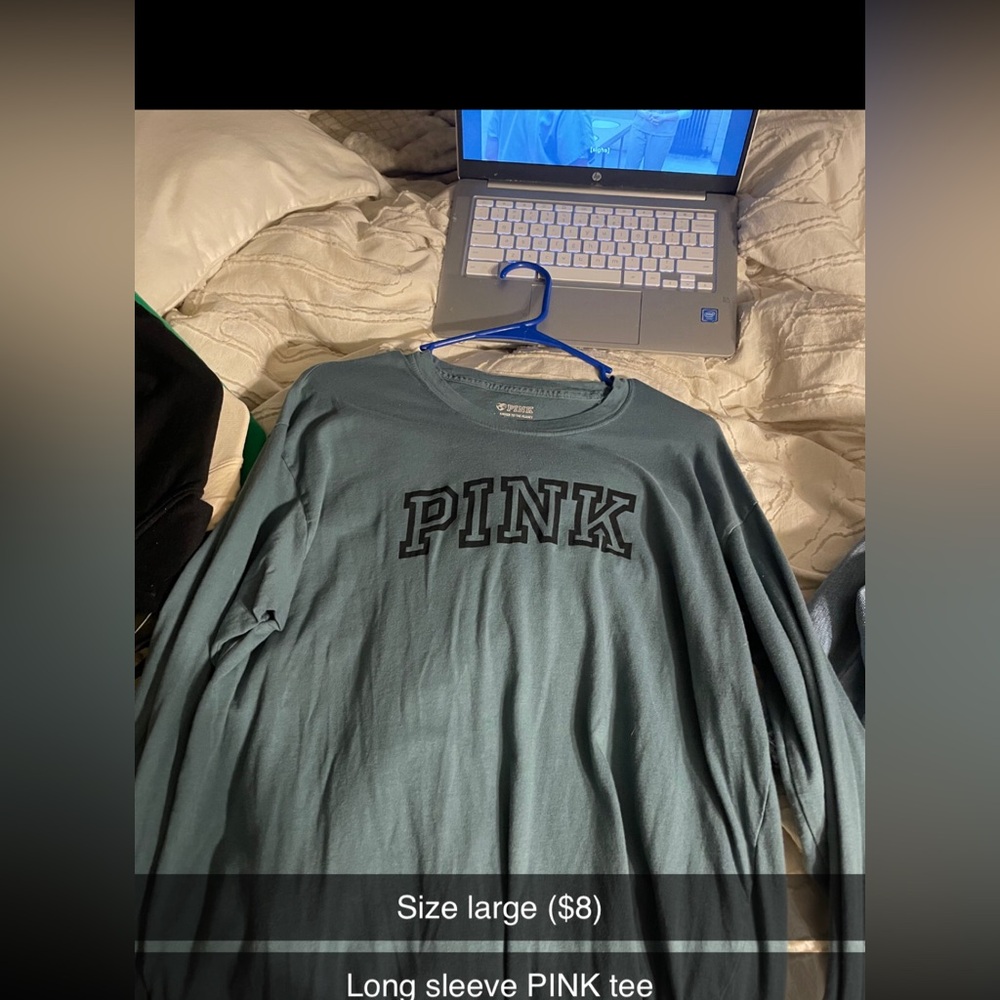 Blue PINK brand long sleeve t-shirtrt